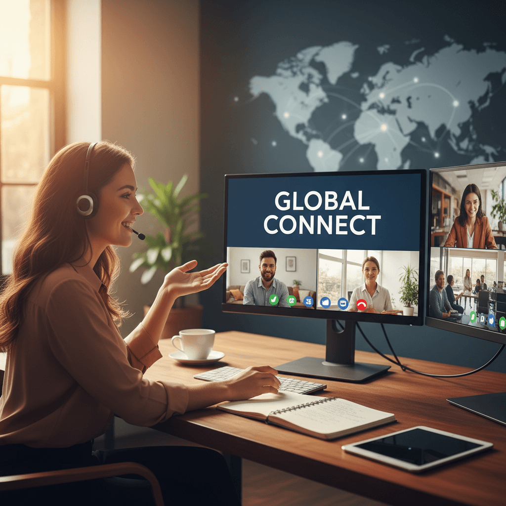 International team collaboration via video conference