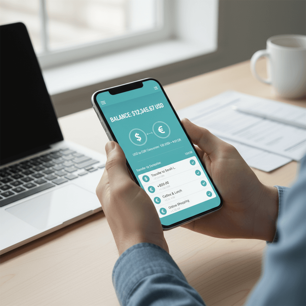 Payment method options displayed on mobile app