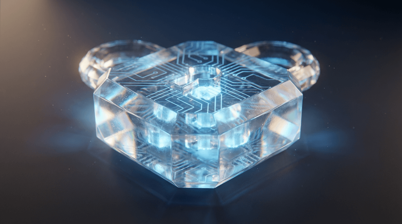 Security padlock with server room background